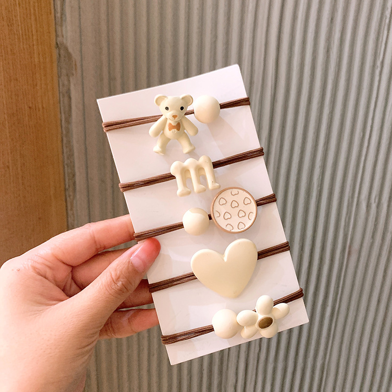 2# Cream color love five-piece set (OPP bag)
