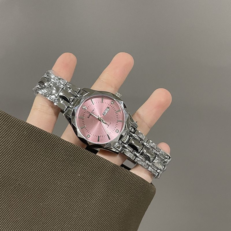 Swiss Watch Women's Genuine Certified Fully Automatic Movement Luminous Calendar Waterproof Steel Band High-End Quartz Watch