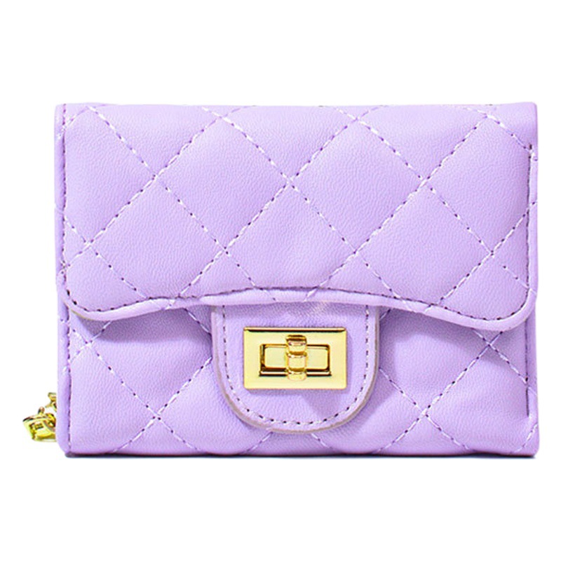 Nuevo estilo coreano de las mujeres cartera rombo simple chica multi-Tarjeta posición anti-desgaussing estudiante monedero cartera al por mayor