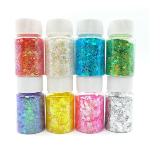 Glitter Crystal Droplet Slime DIY Slime Glitter Stage Decor Gold Foil Powder Hexagon Flow Material