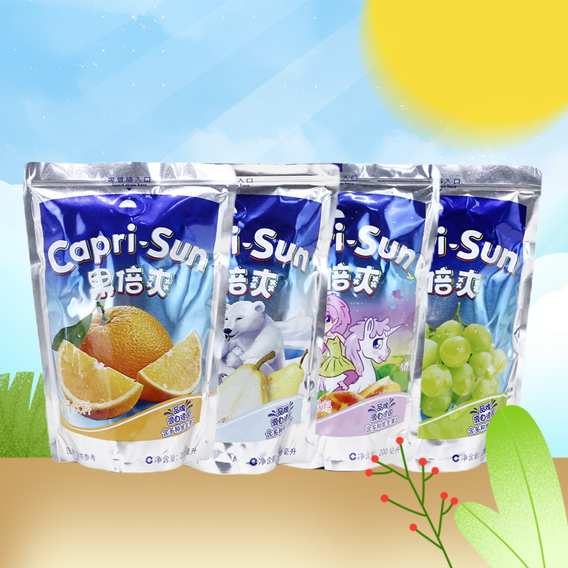 Capri Sun 200ml Apple Grape Orange Juice Drink, Trendy Leisure Beverage, Fruity Juice