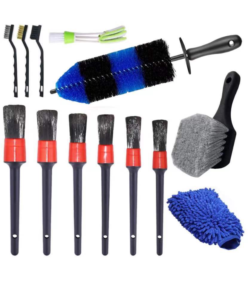 13 피스 블루 세차 브러시