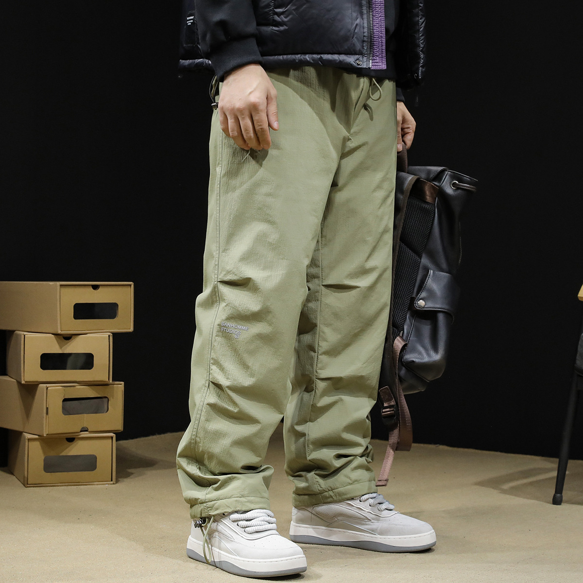 Men's down-filled winter pants, 2026 new style, Northeast China, sub-zero temperatures, plus size, tapered leg, straight leg, windproof, waterproof, skiing.