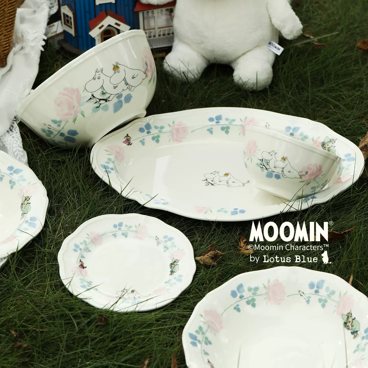 moomin姆明盘子高级感轻奢菜盘2525新款碗盘汤碗甜品碗