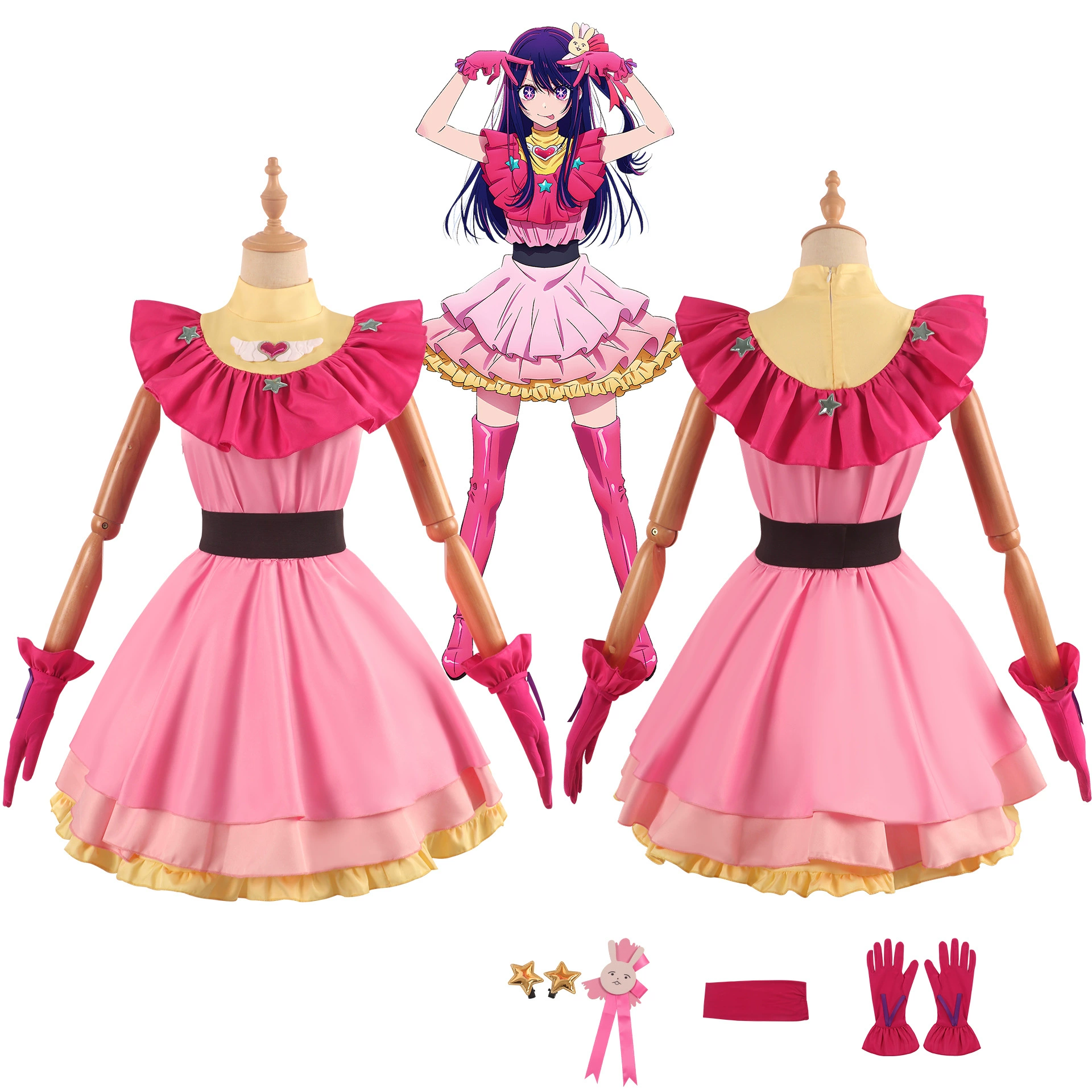 Косплей-костюм (для моего ребенка) Хошино Ай / Аква / Макина / Руби — полные наборы и парики, дети и размер один