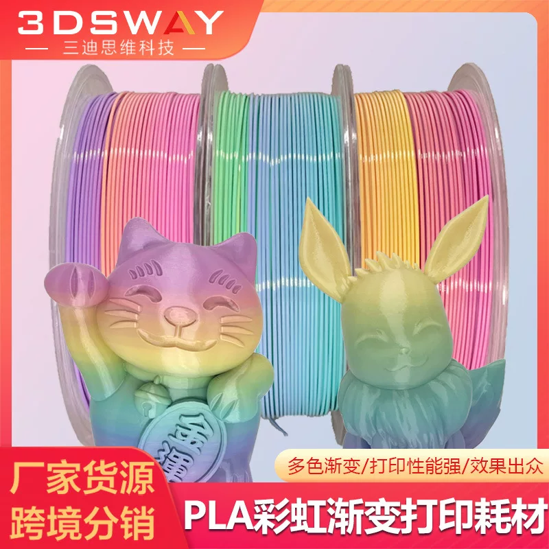 3DSWAY Rainbow printer, wire, 3D printing, PLA, gradient, 1.75mm