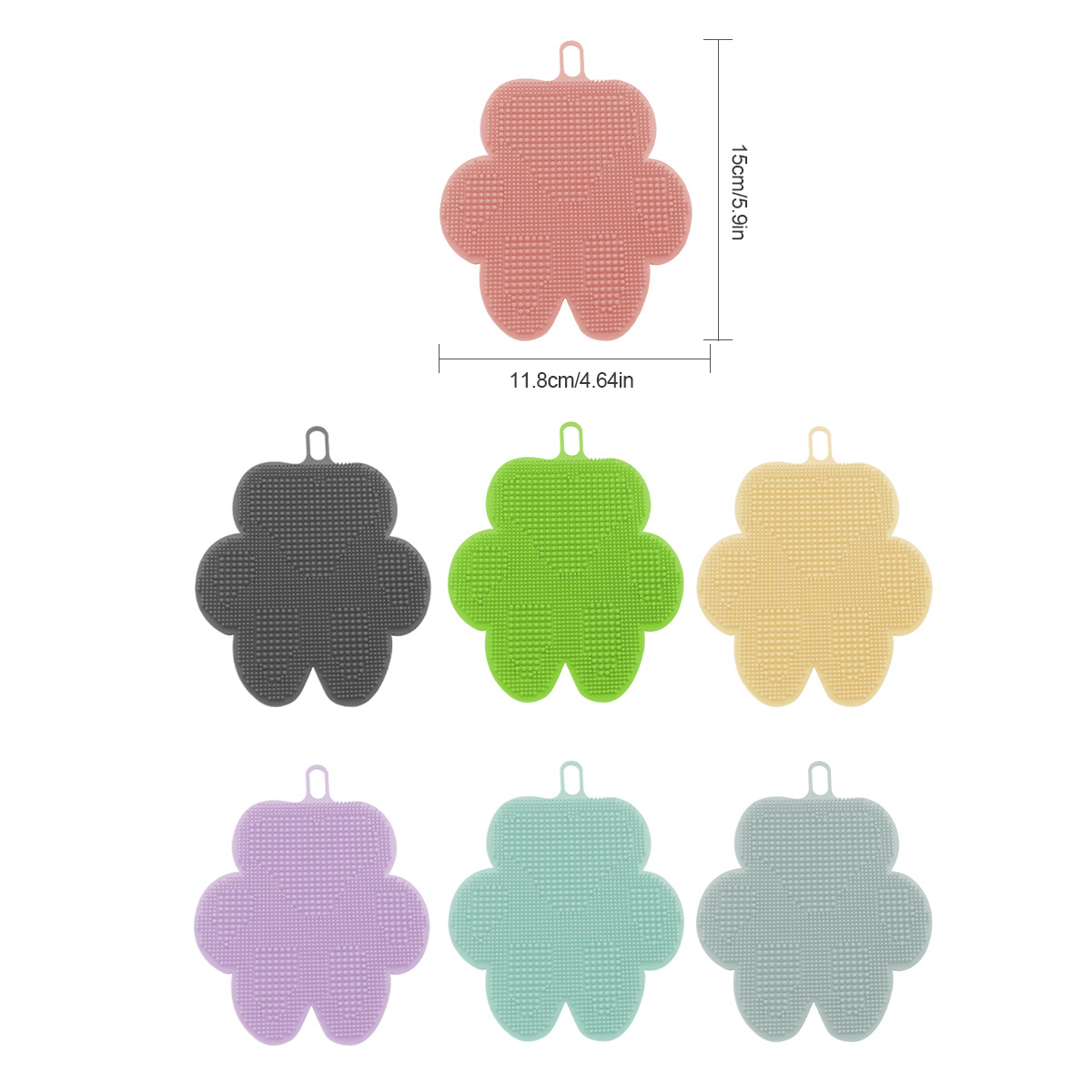 Cepillo de baño de mascotas transfronterizos para perros productos de limpieza para perros cepillo de baño de gatos cepillo de baño de doble cara cepillo suave