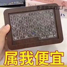 木质存钱罐只存不取数字存钱计划纸币硬币都可存放高颜值桌面摆件