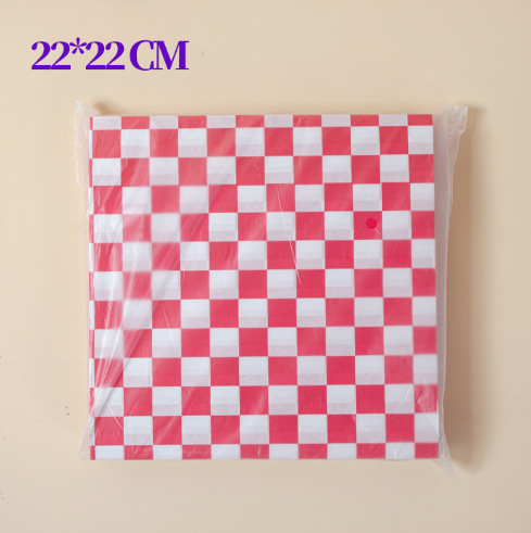 红格防油纸22*22