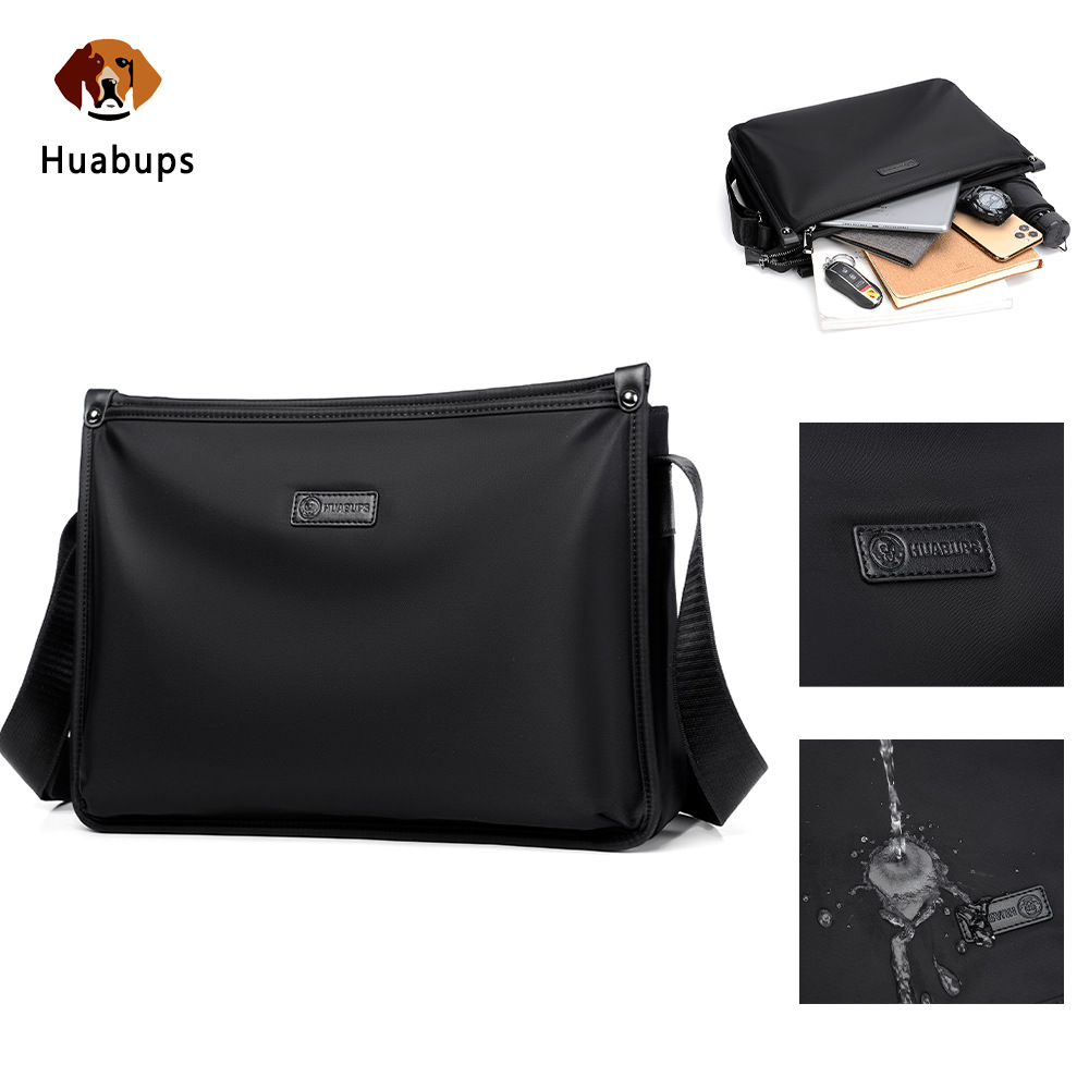 Solo bolso de hombro de los hombres nueva moda simple negocio mochila casual documento bolsa de mensajero multifuncional mochila impermeable estilo coreano