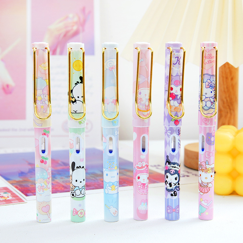 Sanrio coolomi pen estudiante bolsa de tinta especial pen ins estilo de alta apariencia estilo chica tinta reemplazable