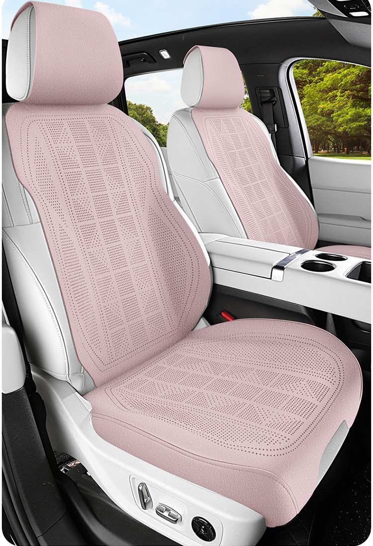 Faux Suede All-Season Car Seat Cushion, High-End Seat Cover, Ultra-Thin Full Surround, Breathable Summer Seat Cover