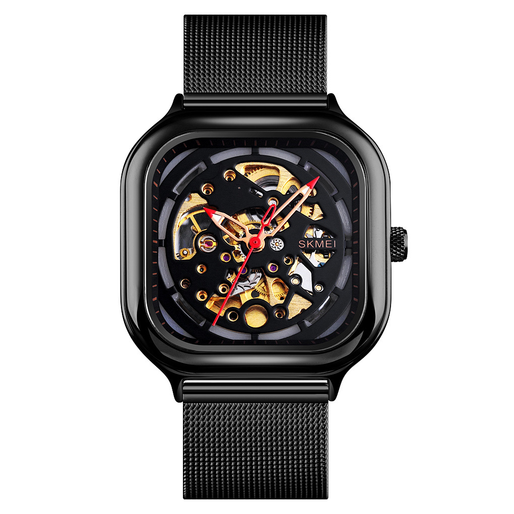 Momento Meilan acero reloj mecánico hueco 30 metros impermeable relojes de pulsera de hombre ocio comercio exterior lote mezcla lote personalizado