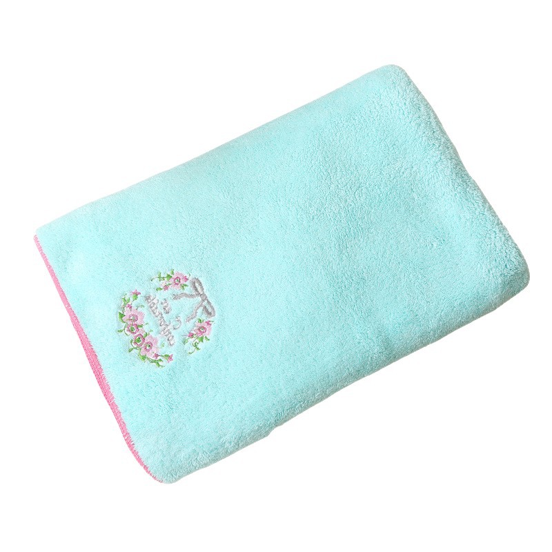 Aokee日本刺繍ウェディングギフトホテルタオル卸売り速乾吸水サンゴベルベット乾燥タオルとロゴ