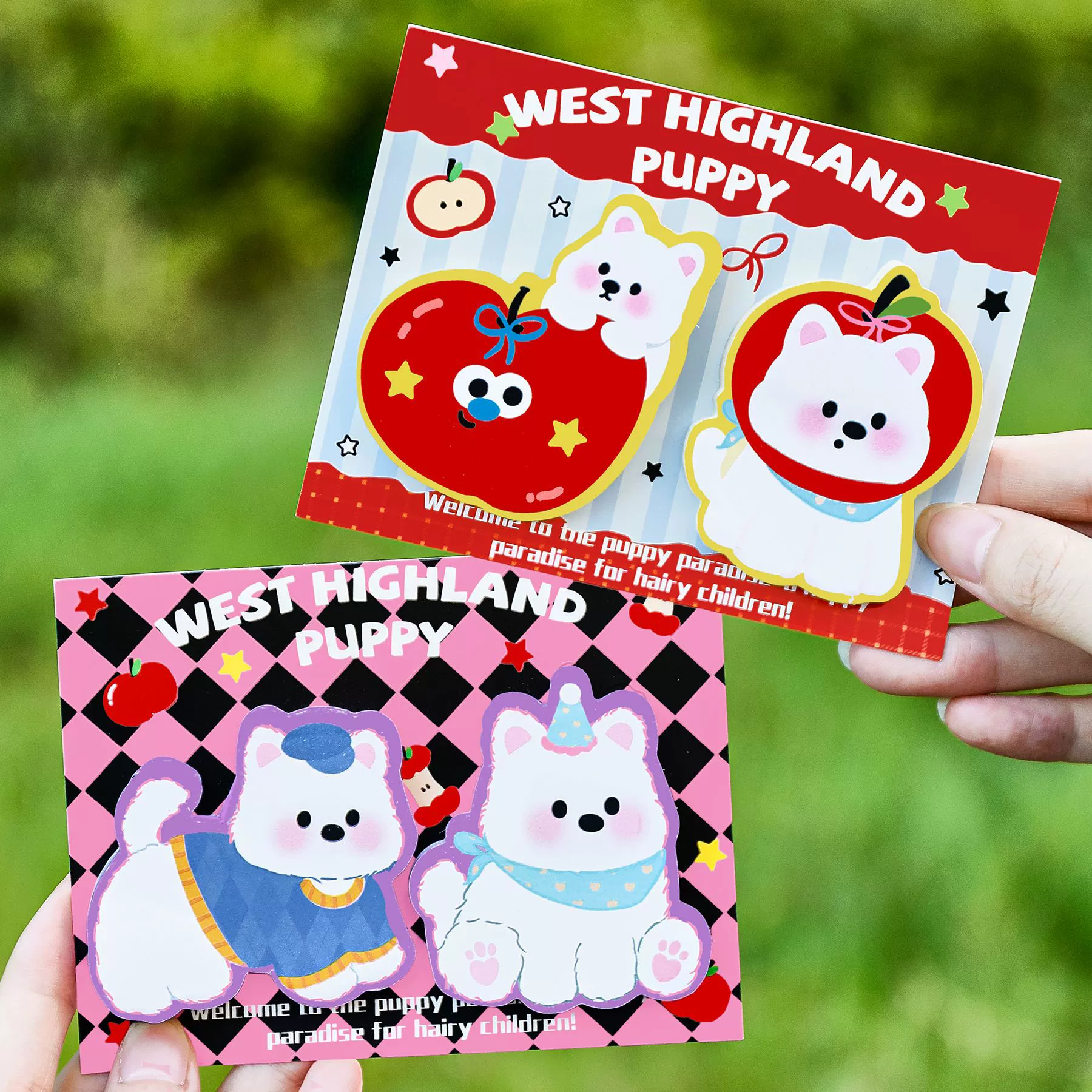 Карикатурные заметки-приколы Комбинация Записки Post-It West Highland Student Cute Handbook Note Paper Office Memo Message Poster N Times Poster