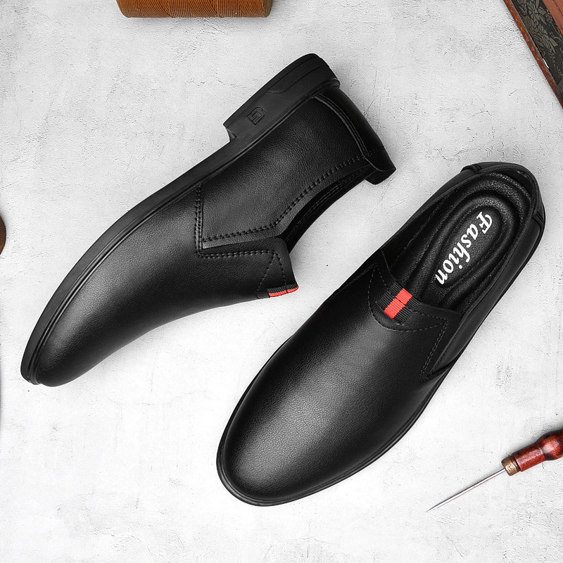 2110 Мужская повседневная обувь, весна-осень, повседневная обувь из лефу с низким верхом, деловая обувь для джентльмена, универсальная