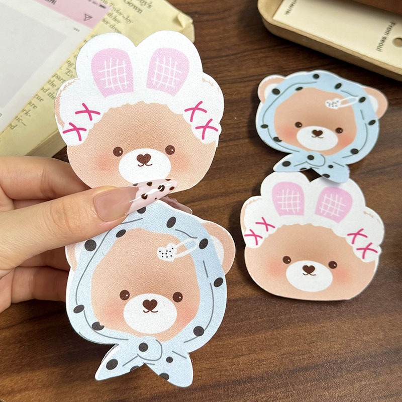Cute Cartoon Bib Bunny Ears Bear Magic Hair Stickers Japanese Style Versatile Girl Style Side Bangs Hair Accessory