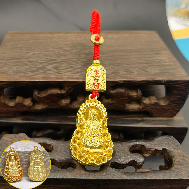 新しい国民トレンド絶妙なキーホルダー古代スタイルの安全ひょうたん車のキーホルダーペンダントユニセックス祝福ギフト|undefined