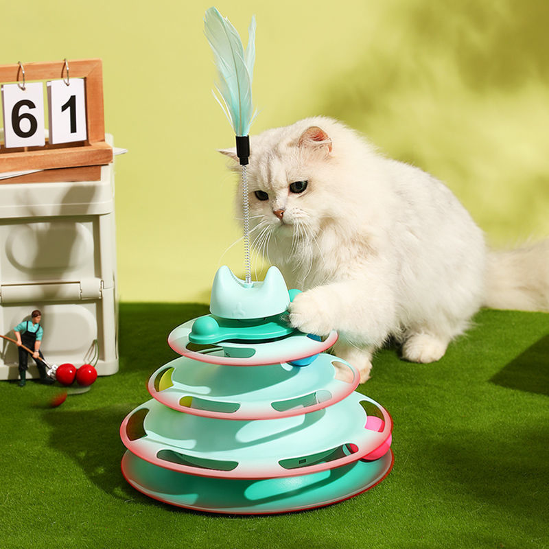 猫玩具自嗨解闷猫咪转盘球逗猫棒羽毛风车耐咬|undefined