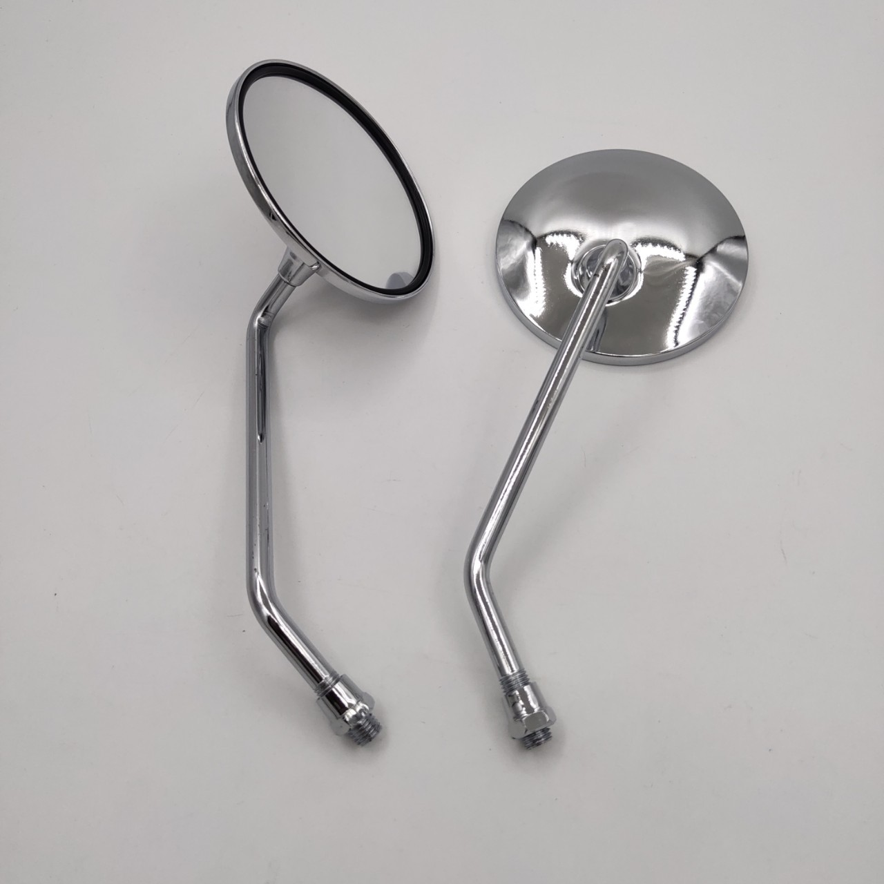 Motorcycle Modified Rearview Mirror Electric Vehicle Rearview Mirror Round Mirror Retro Electroplated Round Rearview Mirror Prince Rearview Mirror