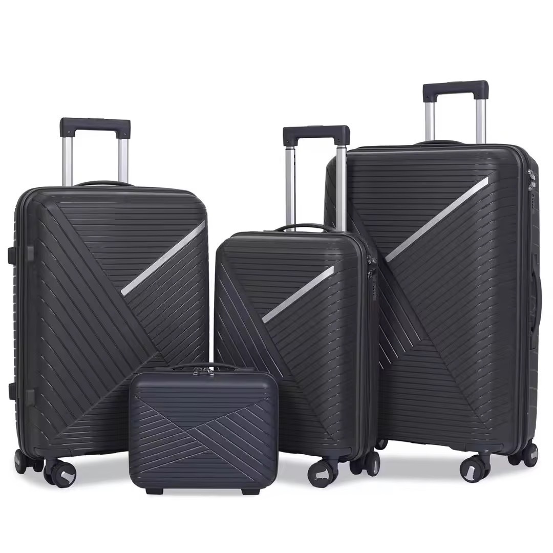 20/24/28 inch PP boxes available directly from the manufacturer. Features include silent, smooth-running universal wheels and a strong pull rod.