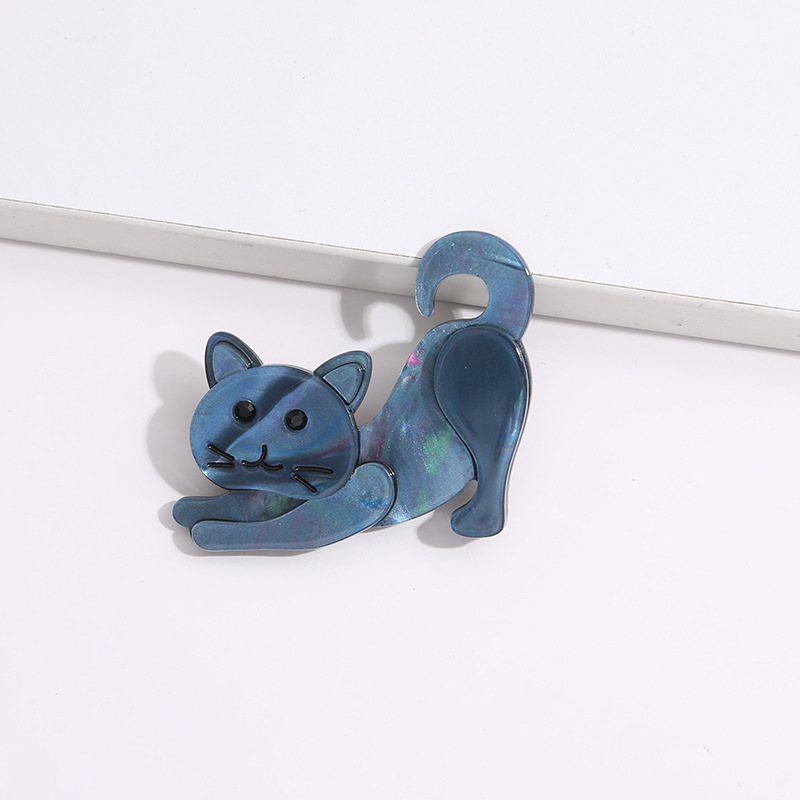 Arylic Material Cat Pattern Simple Style Pin Cat Arylic Plating Unisex Brooches