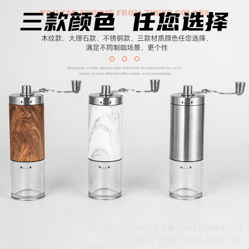 Juego de café hecho a mano núcleo de cerámica máquina de café de molienda a mano caja de regalo al aire libre hecho a mano combinación de molinillo de frijol regalo