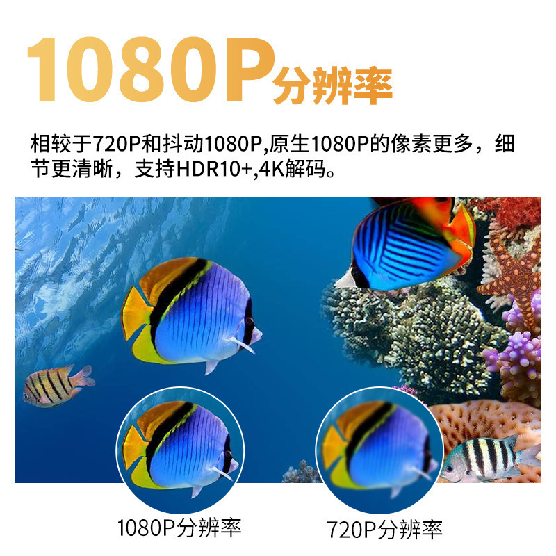 新款跨境智能超高清投影仪4K直投家用投影机白天办公会议客厅智能|undefined