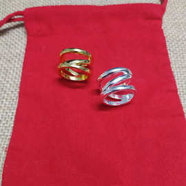 西班牙UNode50缠绕戒指镀银欧美跨境电商饰品送女友礼物一件代发