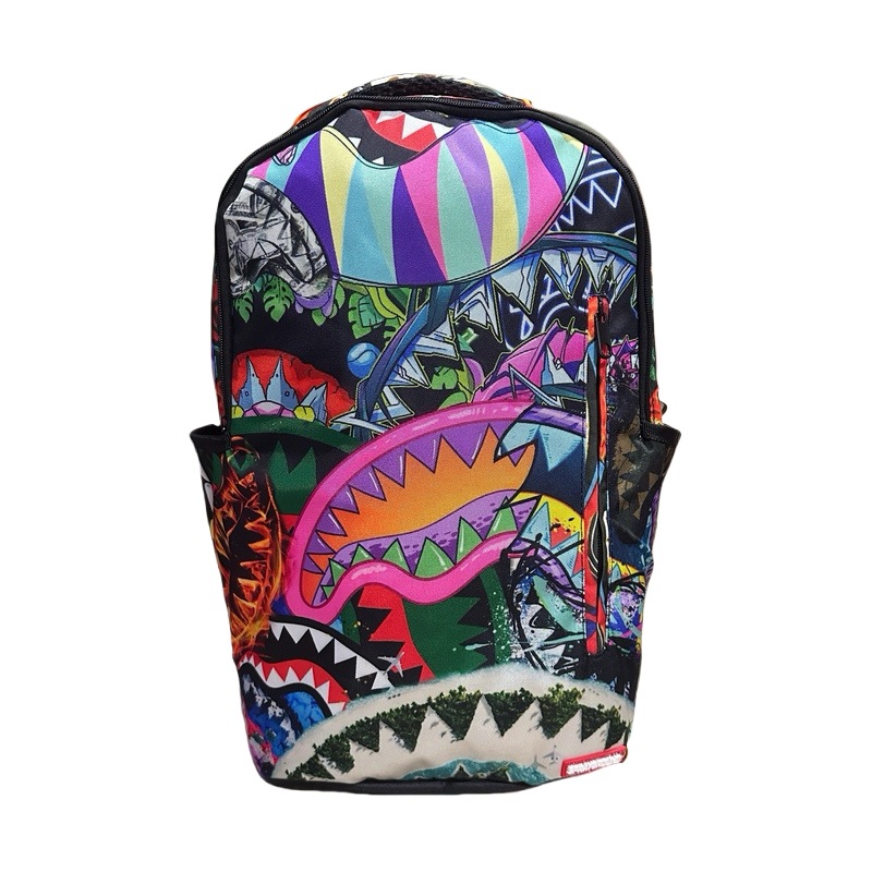 Mochila de marca de moda de venta directa transfronteriza, mochila de ocio estilo ins de graffiti, mochila de moda callejera, mochila de skate, impresión