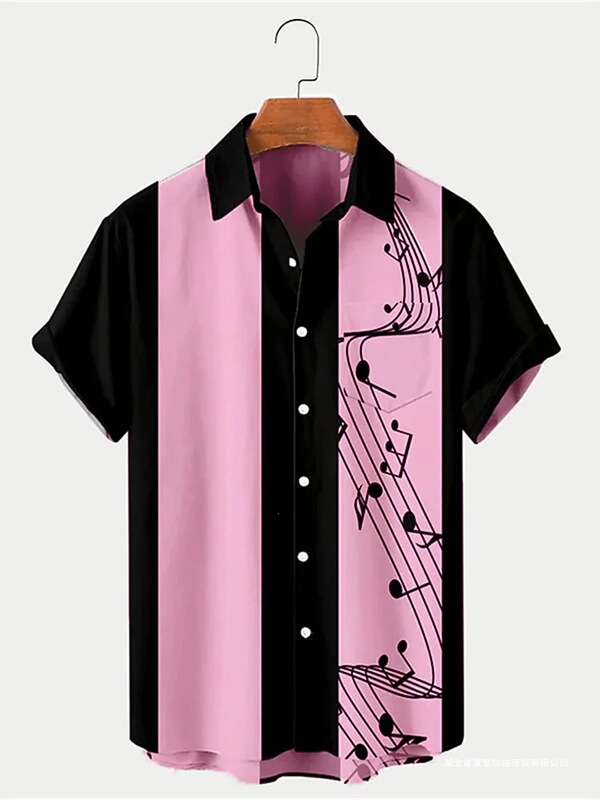 2024 New Men's Summer Bowling Shirt with Printed Patterns, Everyday Short-Sleeve Button-Up, Comfortable and Casual 2024 New Men's Summer Bowling Shirt with Printed Patterns, Everyday Short-Sleeve Button-Up, Comfortable and Casual