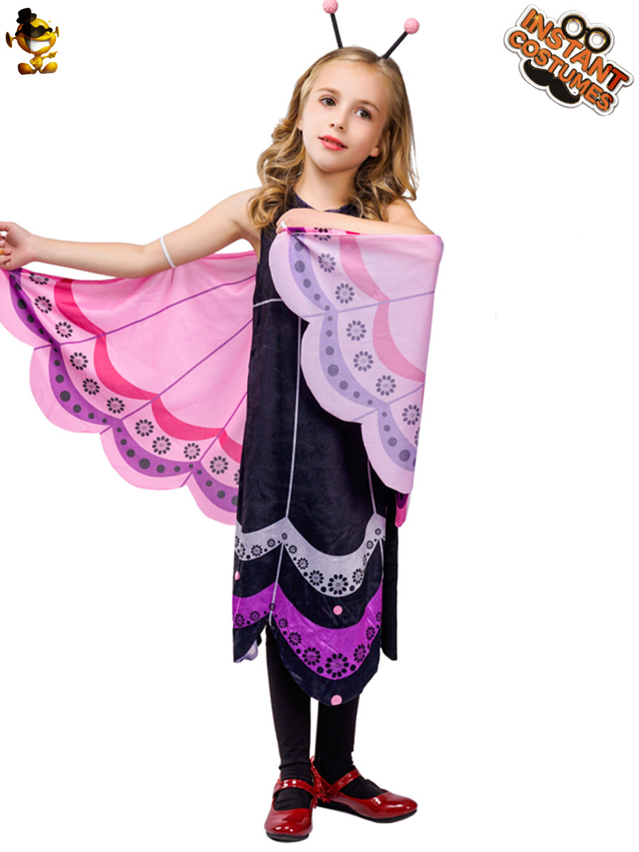 Halloween Niña de los niños danza mariposa hadas princesa vestido cos partido distribución al por mayor