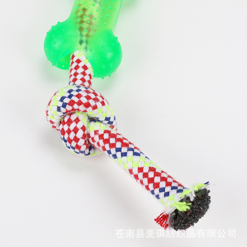 Juguetes de cuerda de algodón para mascotas personalizados de Amazon al por mayor para perros pequeños y medianos