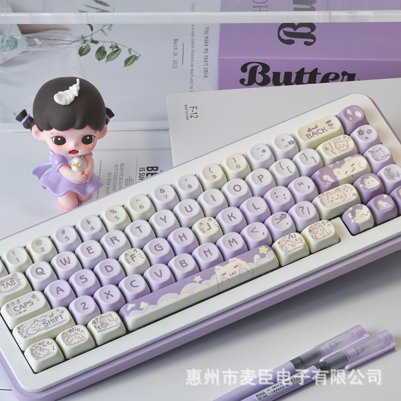 タロイモ子猫モアキーキャップ昇華 pbt 適応磁気軸ウーティングキーボードキーキャップクロスボーダーホットスタイル卸売|undefined