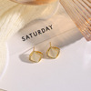 Fashionable universal earrings, cat's eye, 2022 collection, bright catchy style, light luxury style
