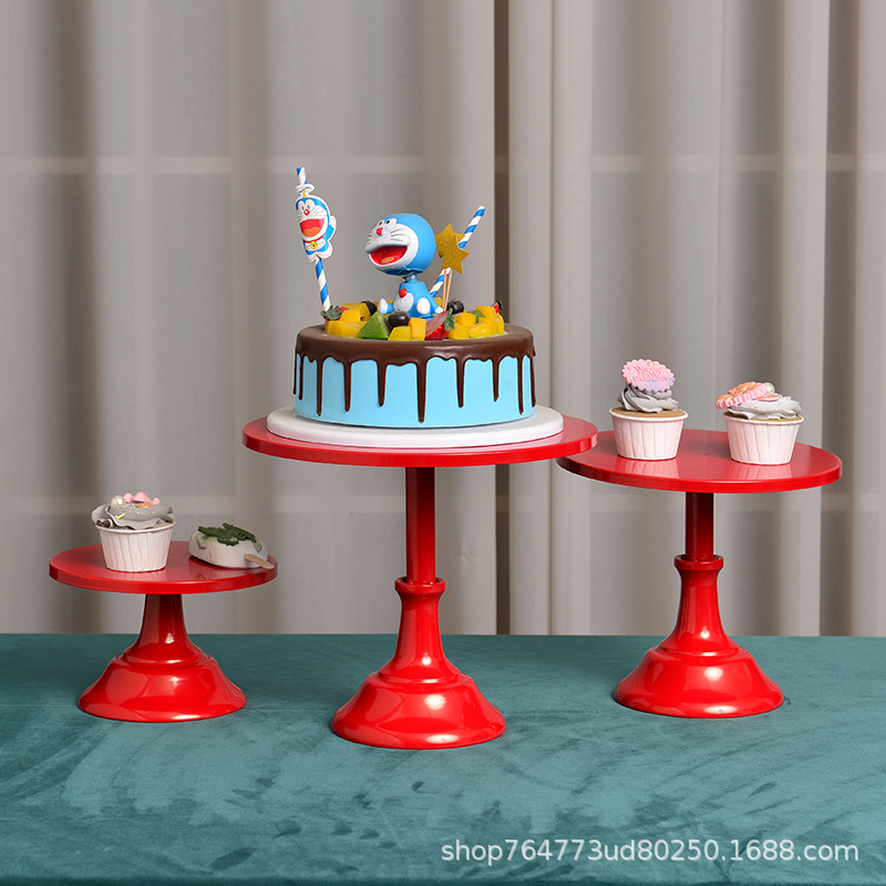 Juego de Bandejas para Postres de 3 Piezas en Hierro Forjado para Eventos