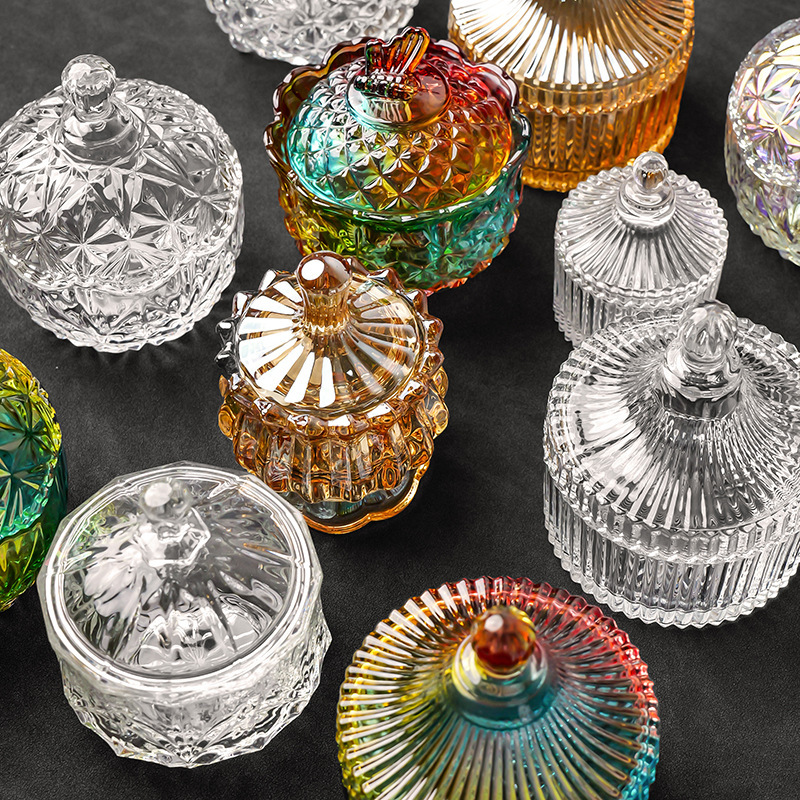 Crystal Degaussing Bowl Imperial Shou Salt Purified Glass Bowl White Crystal Degaussing Gravel Expanding Fragrance Stone Container Jewelry Storage Box