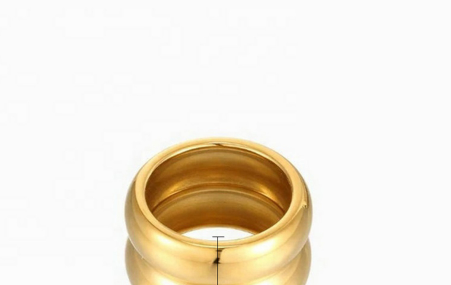 Fashion widesided doublelayer metal ringpicture8