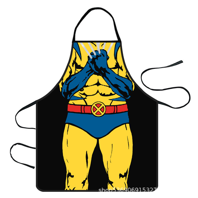 Women's Waist Waterproof Fierce Men's Muscle Funny Abdominal Muscle Cover Apron Kitchen Household Creative Amazon Cross-border Supply Women's Waist Waterproof Fierce Men's Muscle Funny Abdominal Muscle Cover Apron Kitchen Household Creative Amazon Cross-border Supply