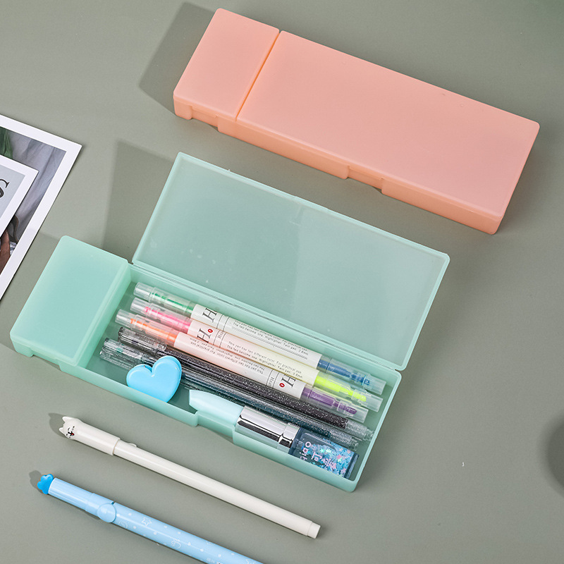 多機能 シンプル 正規品 無印良品 ペンボックス MUJI つや消し筆箱 PPプラスチック収納ペンボックス 学習用|undefined