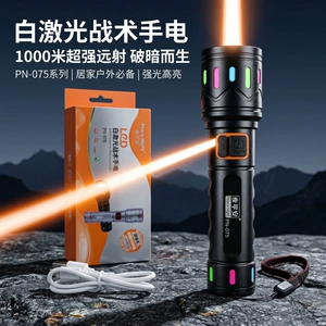Telescopic Zoom Flashlight Outdoor Household Emergency Portable Rechargeable Handheld Laser Flashlight Led Light