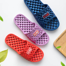 2024新款PVC浴室漏水防滑洗澡拖鞋女 夏季居家情侣按摩凉拖鞋男