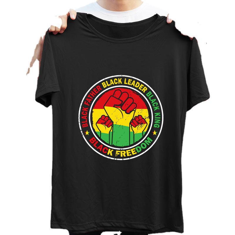 2026 Cross-Border Summer European and American 1865 Juneteenth June Festival Feminist Men's and Women's Short Sleeve T-Shirt