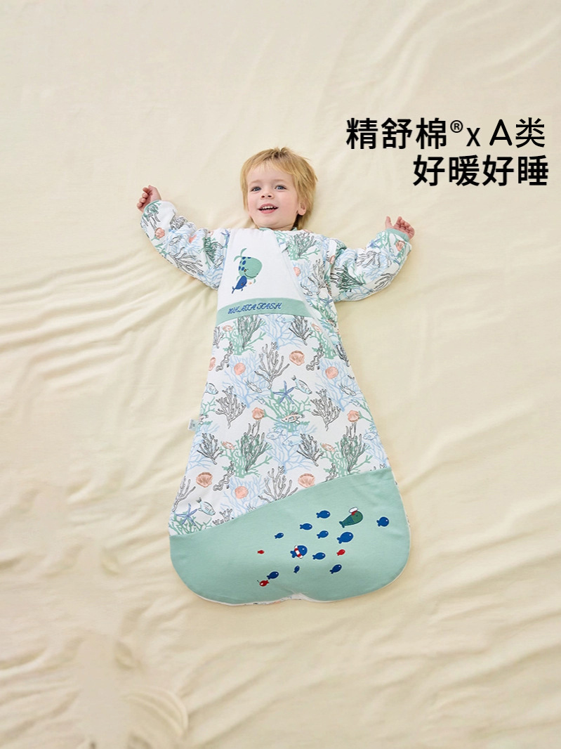 Candy Teddy thickened male and female baby anti-kicking quilt pure…