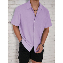 G 62773 Solid short sleeve men casual shirt ��ɫ������ʿ����