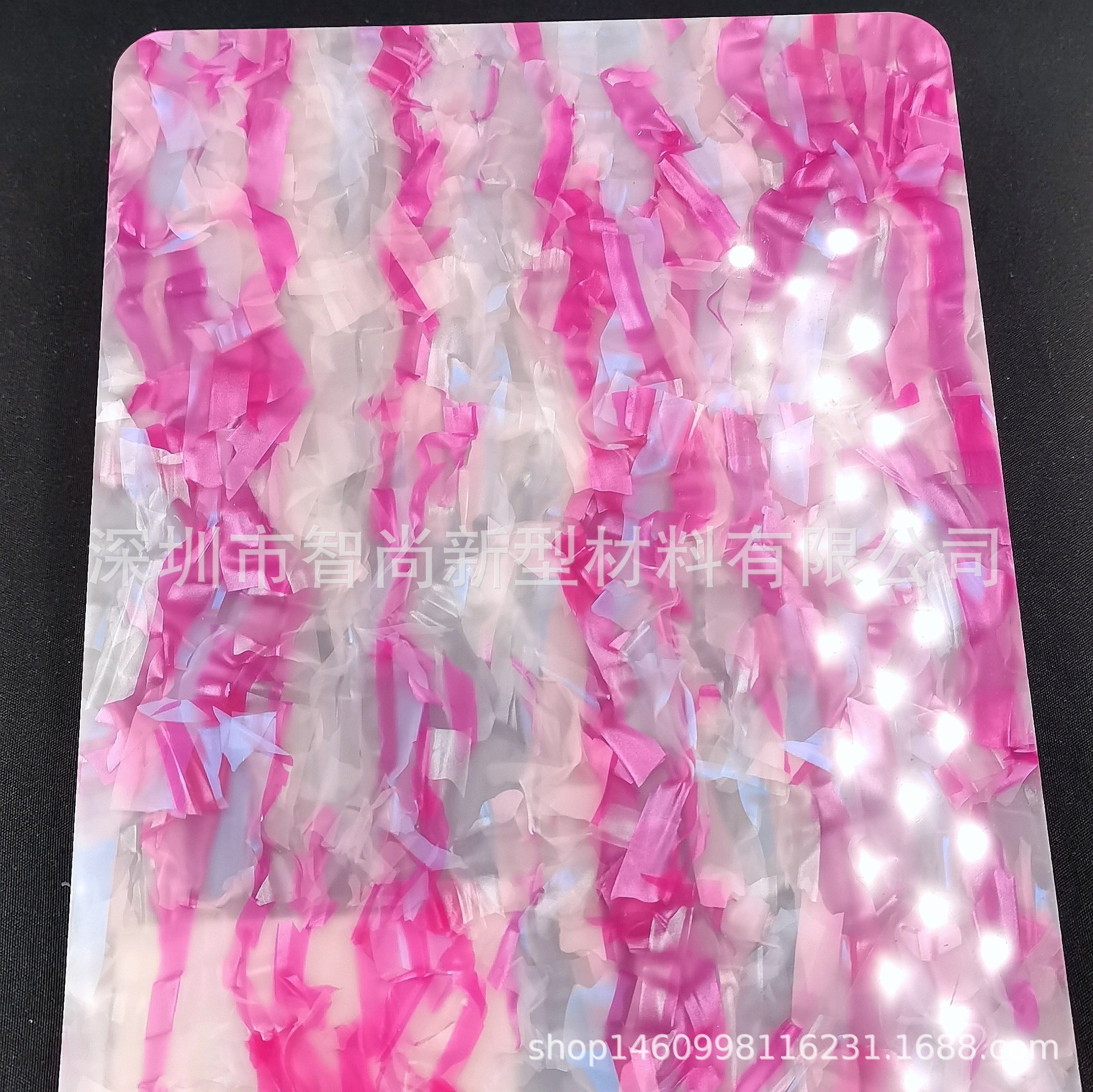 彩色冰裂鳞纹亚克力板几何三维多层次纹理发夹化妆品展示有机玻璃