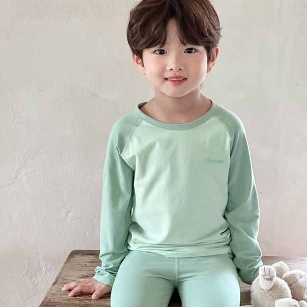 Tong Beijia New Lycra sports series Children's long-sleeved homewear pajamas suit