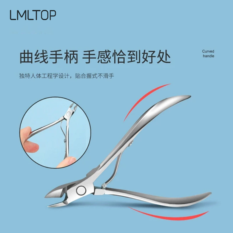 Alicates de cuero muerto de una sola horquilla de acero inoxidable LMLTOP para cortar la piel muerta, alicates para uñas, herramientas para uñas H812