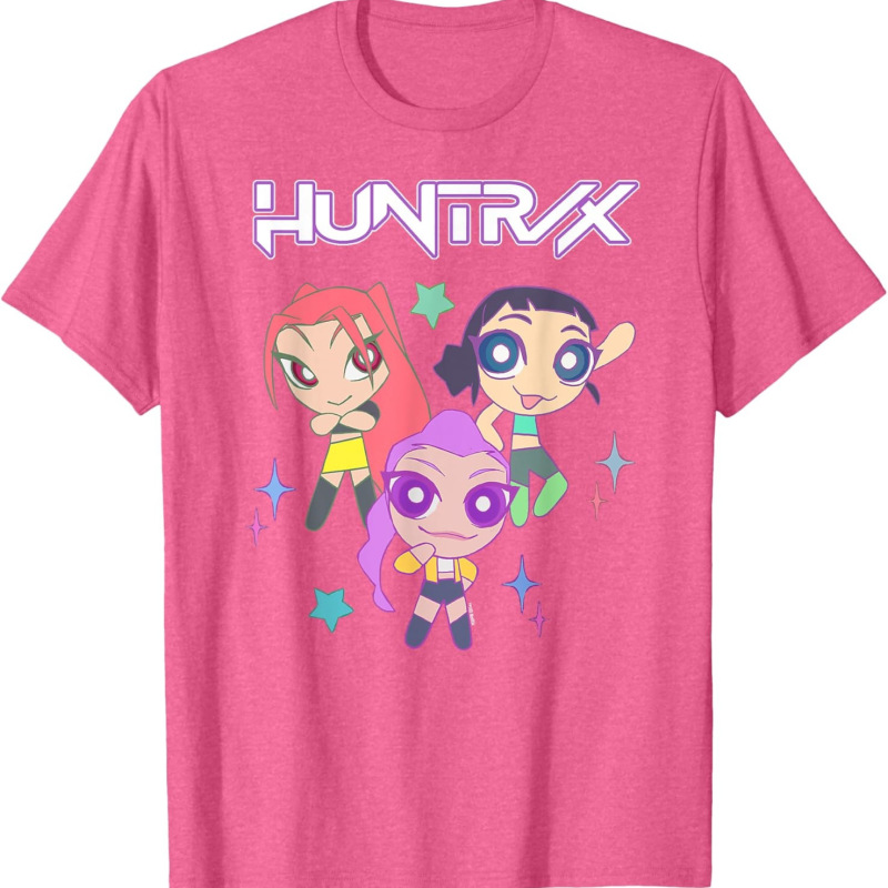 KPop Demon Hunters デーモンハンターズ プリント Tシャツ 外国貿易 メンズ レディース ピュアコットン ラウンドネック 半袖 トップス|undefined