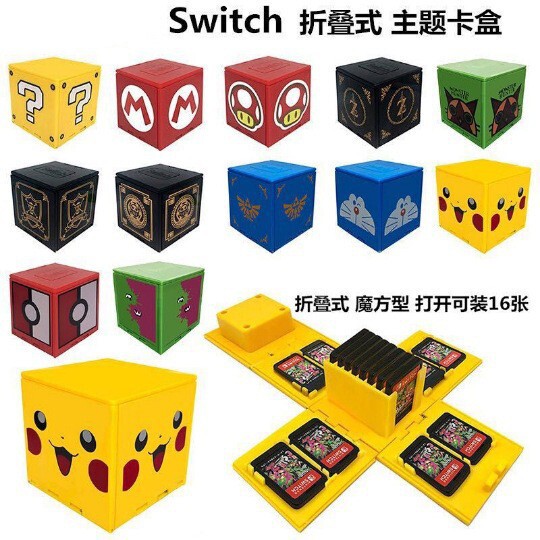 Switch1/2 Game Cassette Box Ns Cassette Storage Box Peripheral Accessories 16 Pieces Ns Card Box Foldableing Box